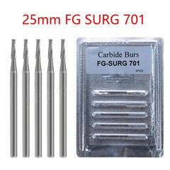 Dental Surgical Carbide Burs 557 557L 702 701 Long FG SURG High Speed 25mm