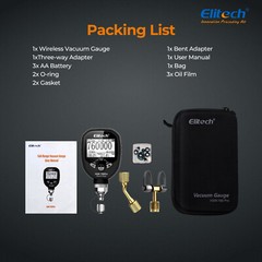 Elitech Full-Range Micron Gauge Wireless Vacuum Gauge w/Adaptor VGW-760pro