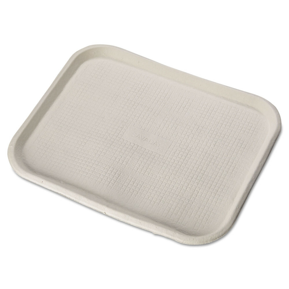 Chinet 20804CT Savaday Rectangular Molded Fiber Food Trays – WHT (100/CT) New