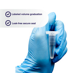 1.5mL Micro Centrifuge Tubes with Safety Lock, Flip-Cap Tube with Frosted Area