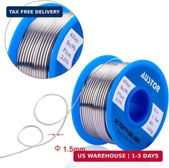 AUSTOR 63-37 Tin Lead Rosin Core Solder Wire for Electrical Soldering (1.5mm, 10