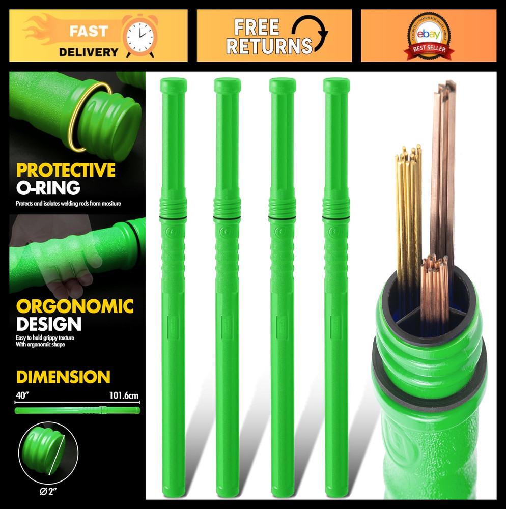 4 Pcs 40″ Welding Rod Storage Canisters – Waterproof, Airproof Electrode Holder