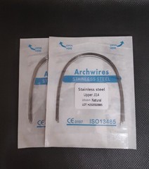 Dental Orthodontic Arcos Stainless Steel Arch Wires Round Wires Nature 10pc/pack