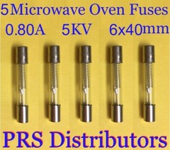 MICROWAVE OVEN High Voltage FUSES 0.80A 5KV 6X40mm 5 pieces USA SELLER