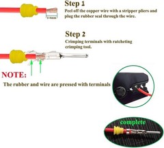 Easy to Install 2 Pin Waterproof Connectors Kit for Automotive and Marine Use
