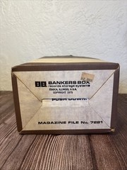 Vintage RARE 1975 Bankers Box Magazine File 7221~Smaller Size Than Modern Box