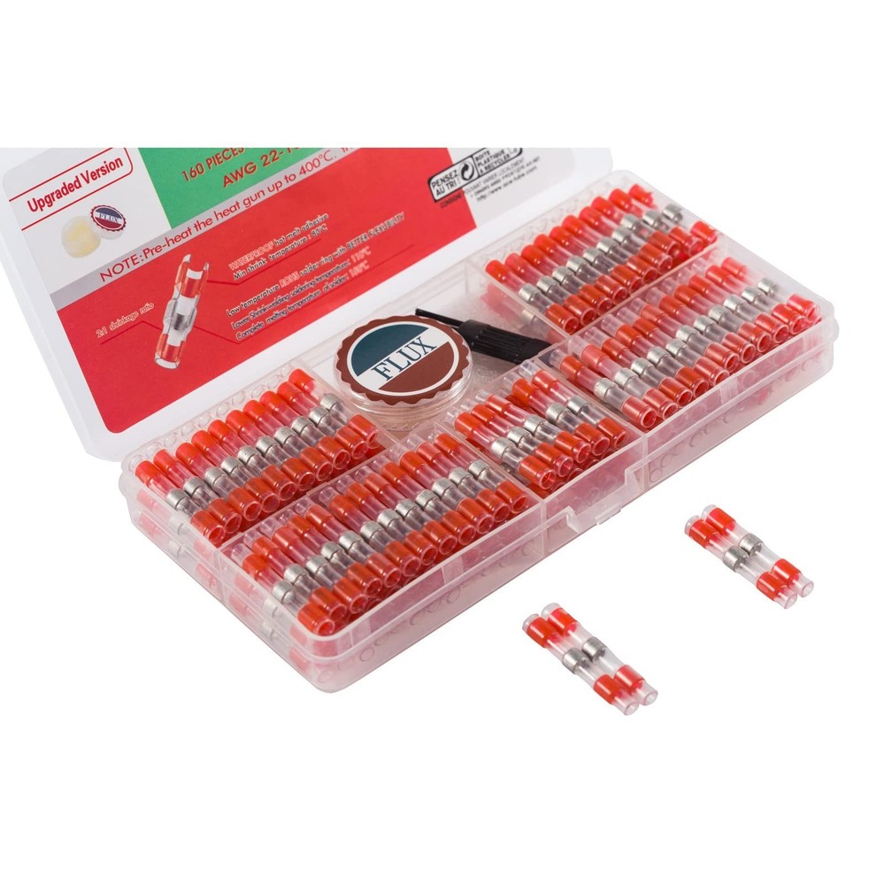 160PCS Low-Melting-Point Heat Shrink Solder Seal Wire Connector with Solder P…