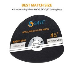 200 PCS 4-1/2″ x .040″ x 7/8″ Cutting Discs Metal Stainless Steel Cut-Off Wheels