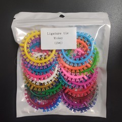 Dental Orthodontic Cartoon Ligature Ties O-Ring Elastic Bands Braces 1000 ties