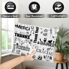 Shop4Mailers 10 x 13 Glossy Decorative Thank You 10 X 13, Multi-language