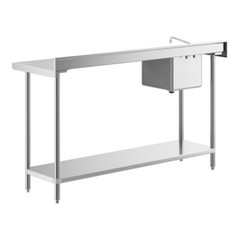 24″W x 72″L Stainless Steel Commercial Restaurant Work Table with Sink on Left