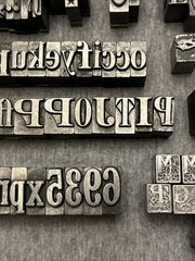 Letterpress Printing Block Mixed Lot Letters, Numbers, Symbols, BB & S Chicago