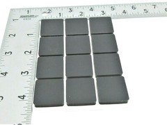 1″ Square x 3/16″ Peel & Stick Rubber Bumper Pads Truck Bed Auto Repair 12pk