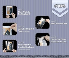 Golden State Art, 100 5 1/4 X 7 1/8 Clear Bags for 5×7 5-1/4 x 7-1/8,
