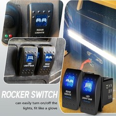3-Pin/Blue UTV LED Rocker Switches Compatible with 570-1000 XP SXS Maverick X3 P