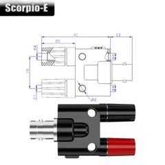 BNC Female to Dual 4mm Banana Female Jack Coaxial Adapter Connector Binding Post