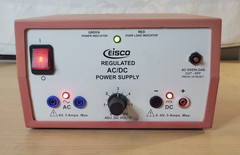 Eisco Labs Dual Output Power Supply, 6 Volts AC, 0 to 6 Variable DC