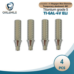 4 pcs Temporary abutment Cylinder fit to Megagen Blue Diamond platform NC