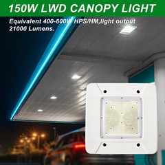 150W LED Canopy Light Parking Lot Gas Station Lamp IP65 21000LM Lights 5700k