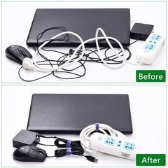 OneLeaf 60Pcs Reusable Cable Ties with Hook and Loop, 3 Sizes Wire Ties