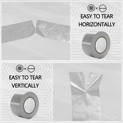 24-Pack 9 Mil Silver Heavy Duty Duct Tape Strong Adhesive, 2 Inch X 720 Yd Duct