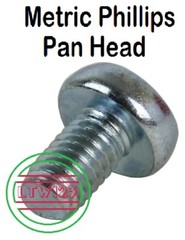 (20 Pieces) M5-0.8 x 8mm Metric Phillips Pan Head Machine Screw Zinc