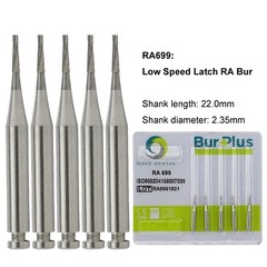 WAVE Dental Round Carbide Bur For Slow Speed Latch RA1-8 Taper Fissure RA702 699