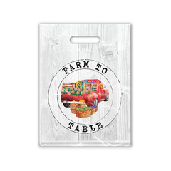 12X15 Designer Retail Boutique Printed Shopping Merchandise Bags with Handles