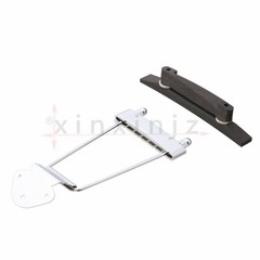 Archtop Jazz Guitar 6 String Trapeze Tailpiece & Ebony Bridge Chrome *bn