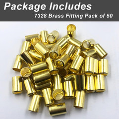 50PCS 7328 Hose Ferrules Brass Fitting, 0.656In ID X 1In Long Repair Ferrules fo
