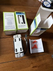 Leviton White 4 Port USB 4.2 Amp Wall Charger Duplex Receptacle Outlet