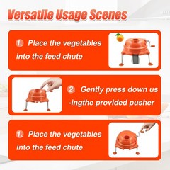 CL003 Commercial Vegetable Dicer,1/4″ x 1/4″ dynacube 1/4′ x 1/4′, Orange