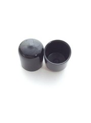 Round Dust Cap Cover (3/4″) Black Vinyl For Tube Pipe Wood Plastic Soft Flexible