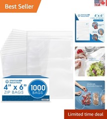 Durable 2 Mil Clear Resealable Zip Bags 1000 Count – Perfect for Home & Office