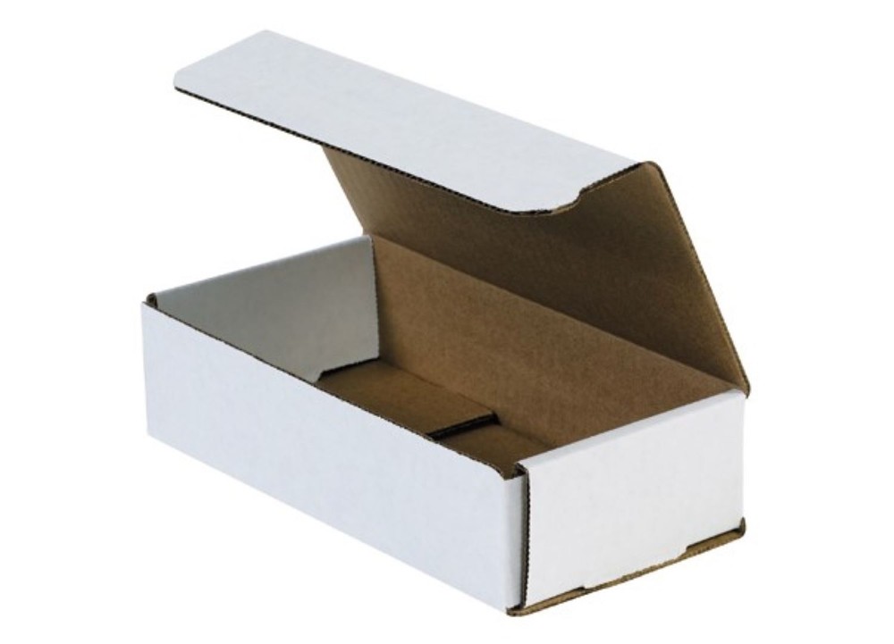 Pick Quantity! 50-400 Strong Corrugated Mailer 8x4x2 White Folding Shipping Box