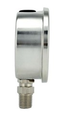 2″ Pressure Gauge, Stainless Steel Case, Liquid Filled, Lower Mnt, 160 PSI