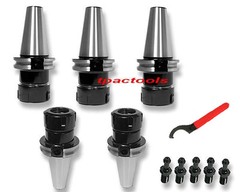5PC CAT40 ER32 PRECISION COLLET CHUCK G2.5 TRUE BALANCE 0.0001 HAAS PULL STUD