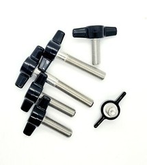 3/8″-24 Thumb Screw Bolts Fine Thread Black Butterfly Tee Wing Clamping Knob
