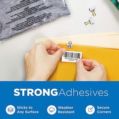 2×1 1300/Roll Direct Thermal Shipping Barcode Label Address Multipurpose Sticker