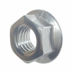 FLANGE NUTS SERRATED 1/4-20, 5/16-18, 3/8-16, ZCN3, Coarse ZINC PLATED STEEL HEX