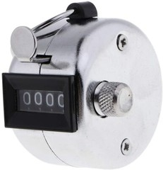 4 Digit Number Dual Clicker Golf Hand Tally Counter all metal Handy Convenient