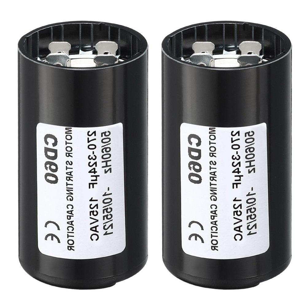 2Pack 270-324uF/Mfd 125V 50/60Hz CD60 Run Capacitor for Electric Motor Starts