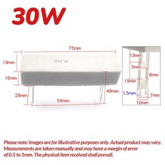 30 /50 /100 Watt Wire wound Cement Resistors Axial 0.1 ohms to 200K ohms 5%