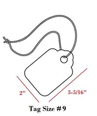 Blank White Merchandise Price Tags String Strung Jewelry Garage Sale Hang Tag