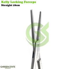 Kelly Hemostat Locking Forceps Long Straight Surgical Clamp Stainless Steel