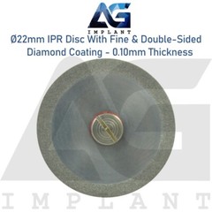 Ø22mm IPR Disc Fine Double Sided Diamond Coating 0.10 Ortho Mandrel