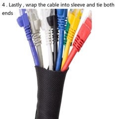 Braided Cable Sleeve Split Wire Loom Tubing Cord Protect Mesh Woven Material Lot