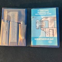 Weatherhead & Gates TA-1002 SAE & Metric Thread Identification Kit Caliper Gage