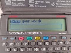 Franklin Bookman MWD-440 Merriam-Webster Electronic Dictionary Thesaurus Tested