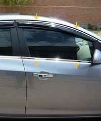 1/2-inch wide silver chrome trim strip, 25 feet long, scratch-resistant.
